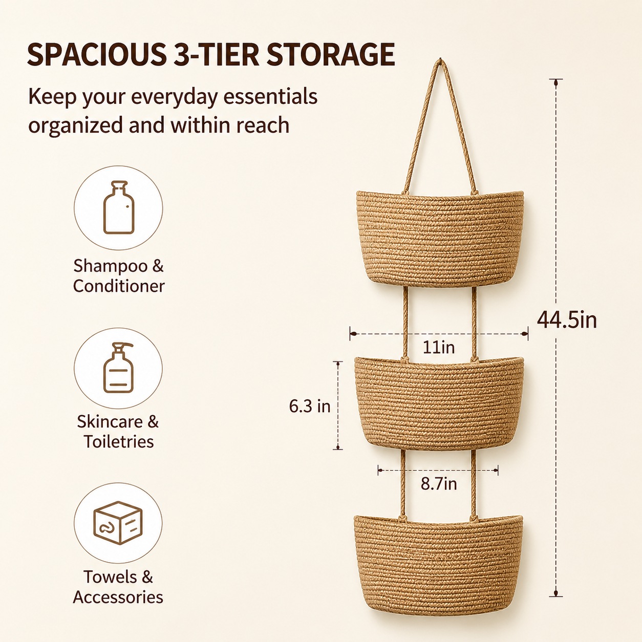 TierNest — Over-the-Door Hanging Basket