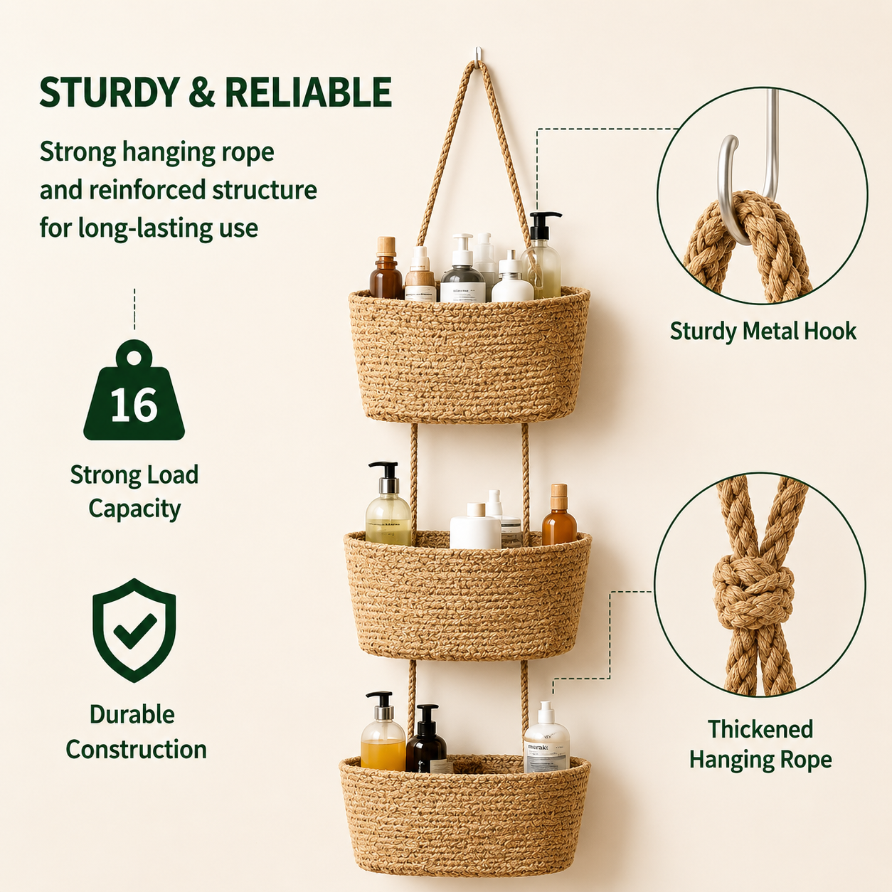 TierNest — Over-the-Door Hanging Basket