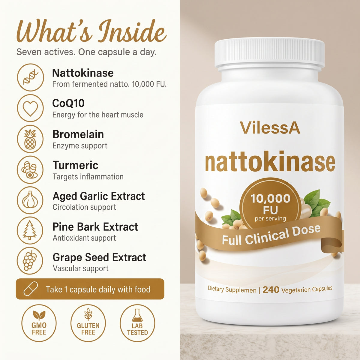 Nattokinase 10,000 FU